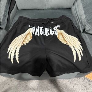 Black Angel Wings Men's Shorts